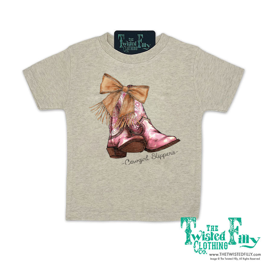 Cowgirl Slippers - S/S Infant Tee - Oatmeal