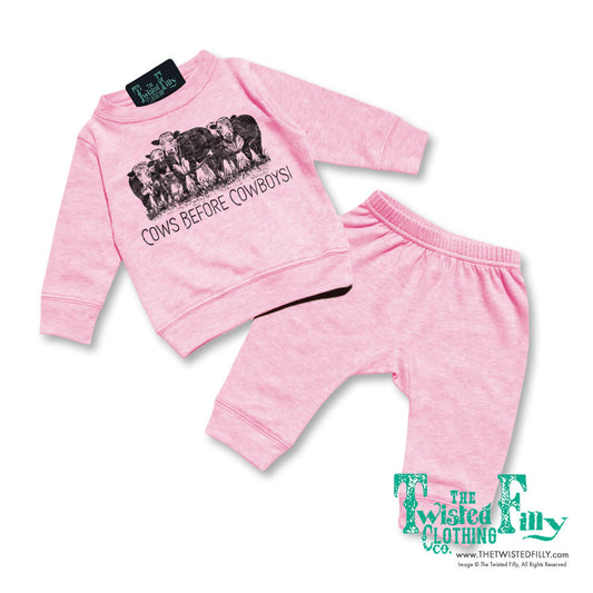 Cows Before Cowboys - Infant Two Piece Outfit  - Assorted Colors