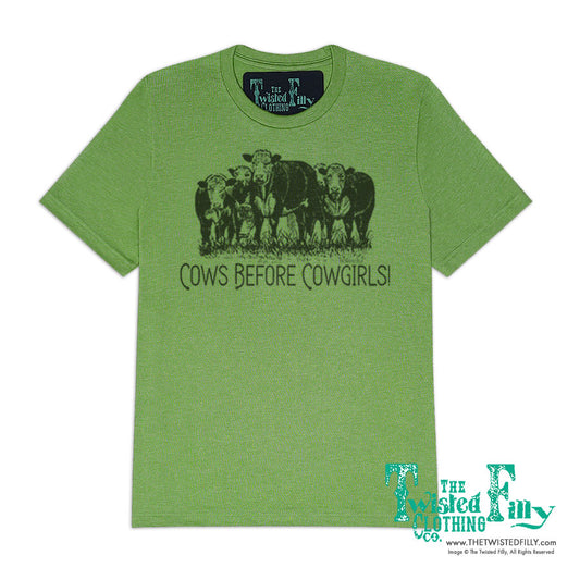 Cows Before Cowgirls - S/S Adult Crew Neck Mens Tee - Assorted Colors