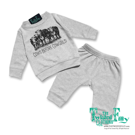 Cows Before Cowgirls - Infant Two Piece Outfit  - Assorted Colors