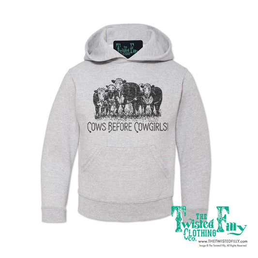 Cows Before Cowgirls - Youth Boys Hoodie - Assorted Colors