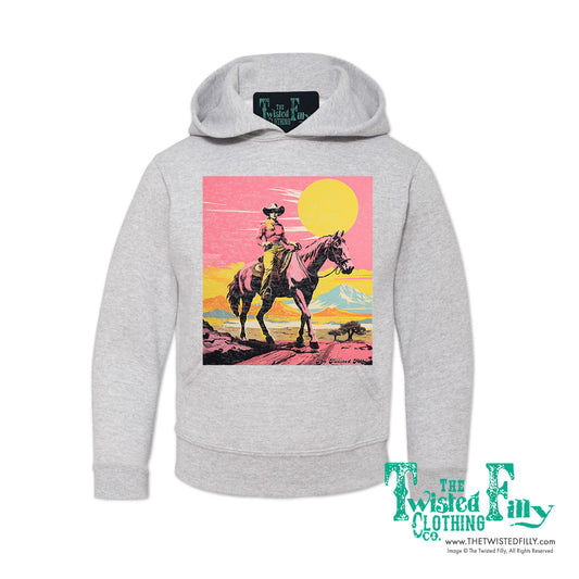 Desert Cowgirl - Youth Girls Hoodie - Assorted Colors