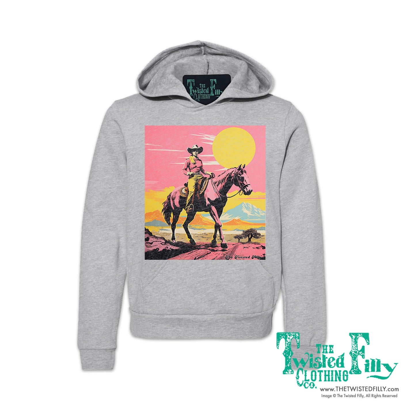 Desert Cowgirl - Youth Girls Hoodie - Assorted Colors