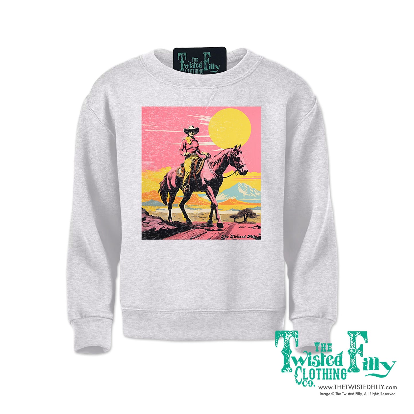 Desert Cowgirl - Youth Girls Sweatshirt - Assorted Colors