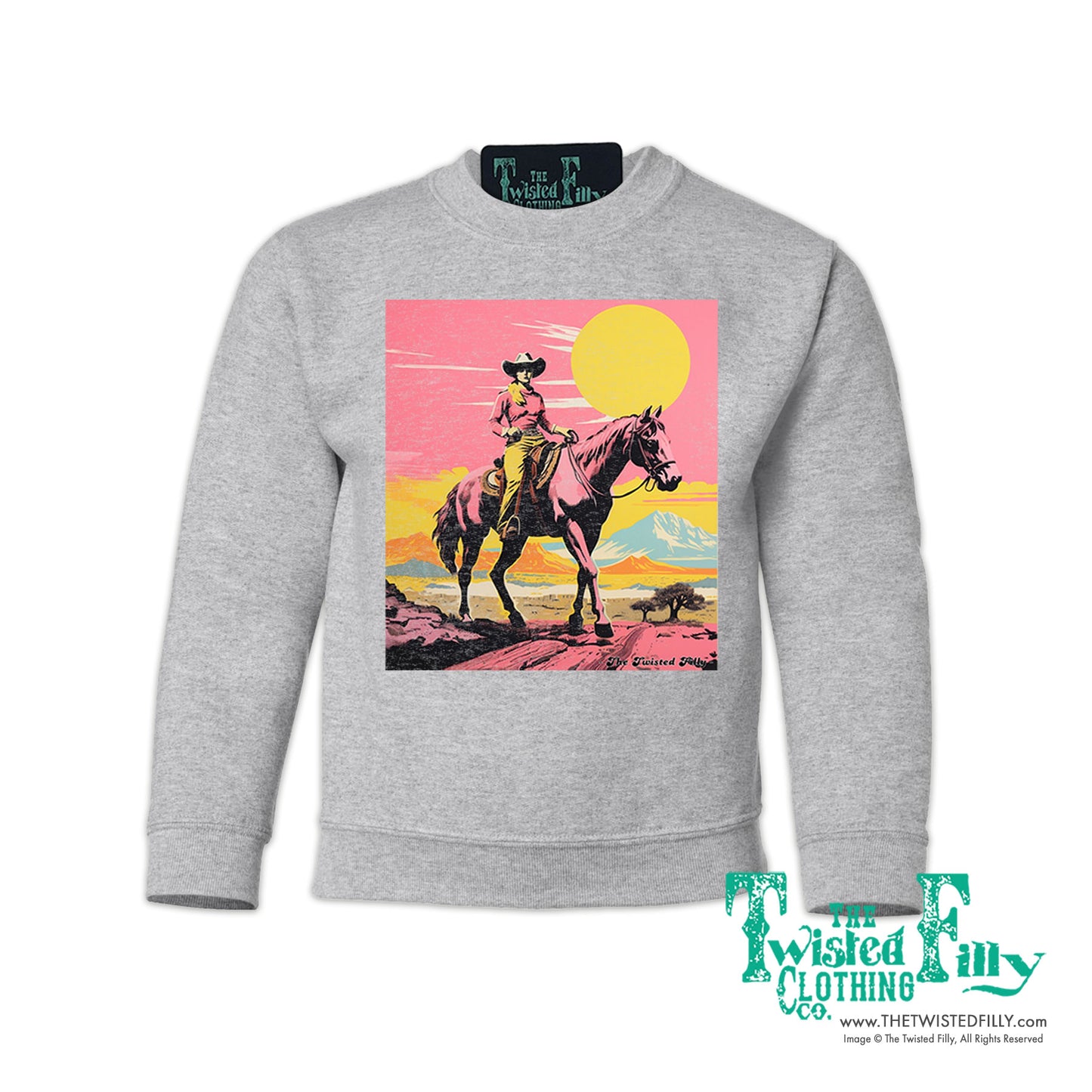 Desert Cowgirl - Youth Girls Sweatshirt - Assorted Colors