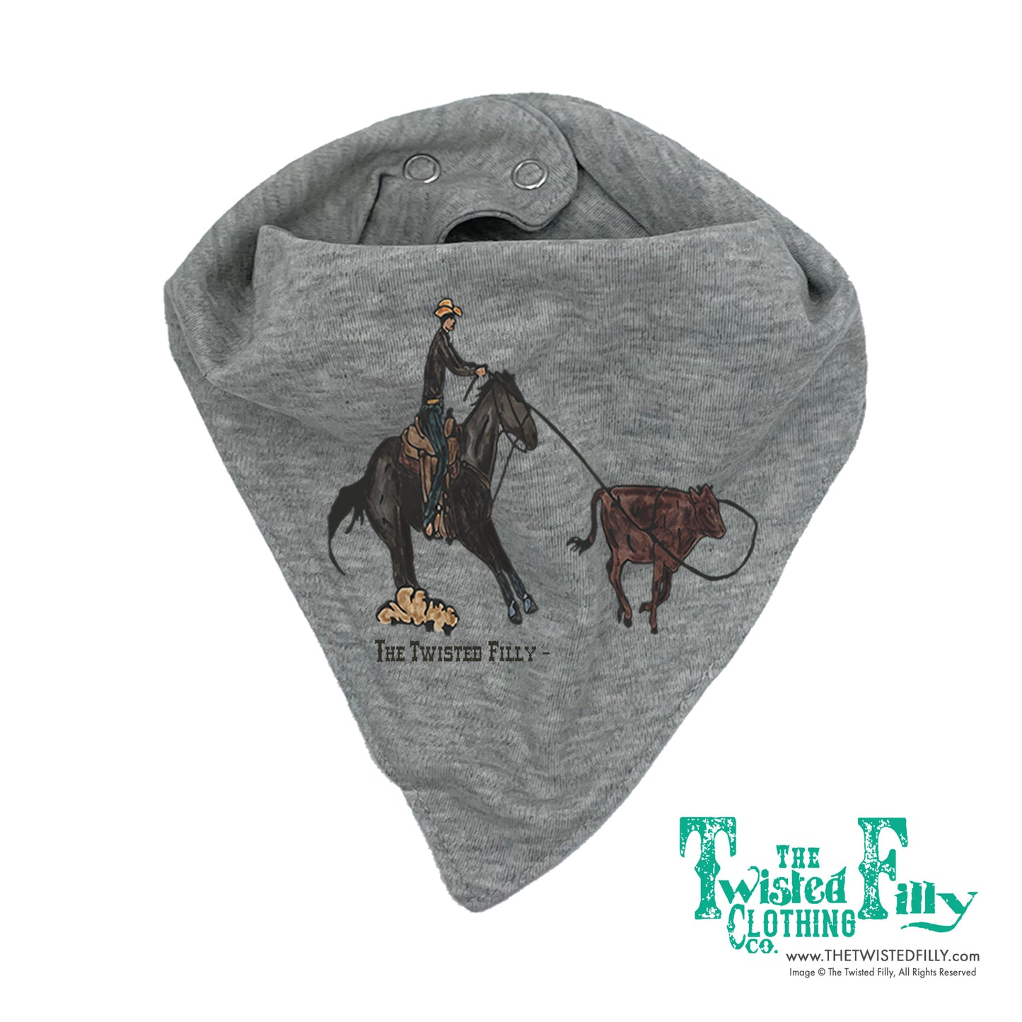 End Of The Line Calf Roper Infant Bandana Bib - Assorted Colors