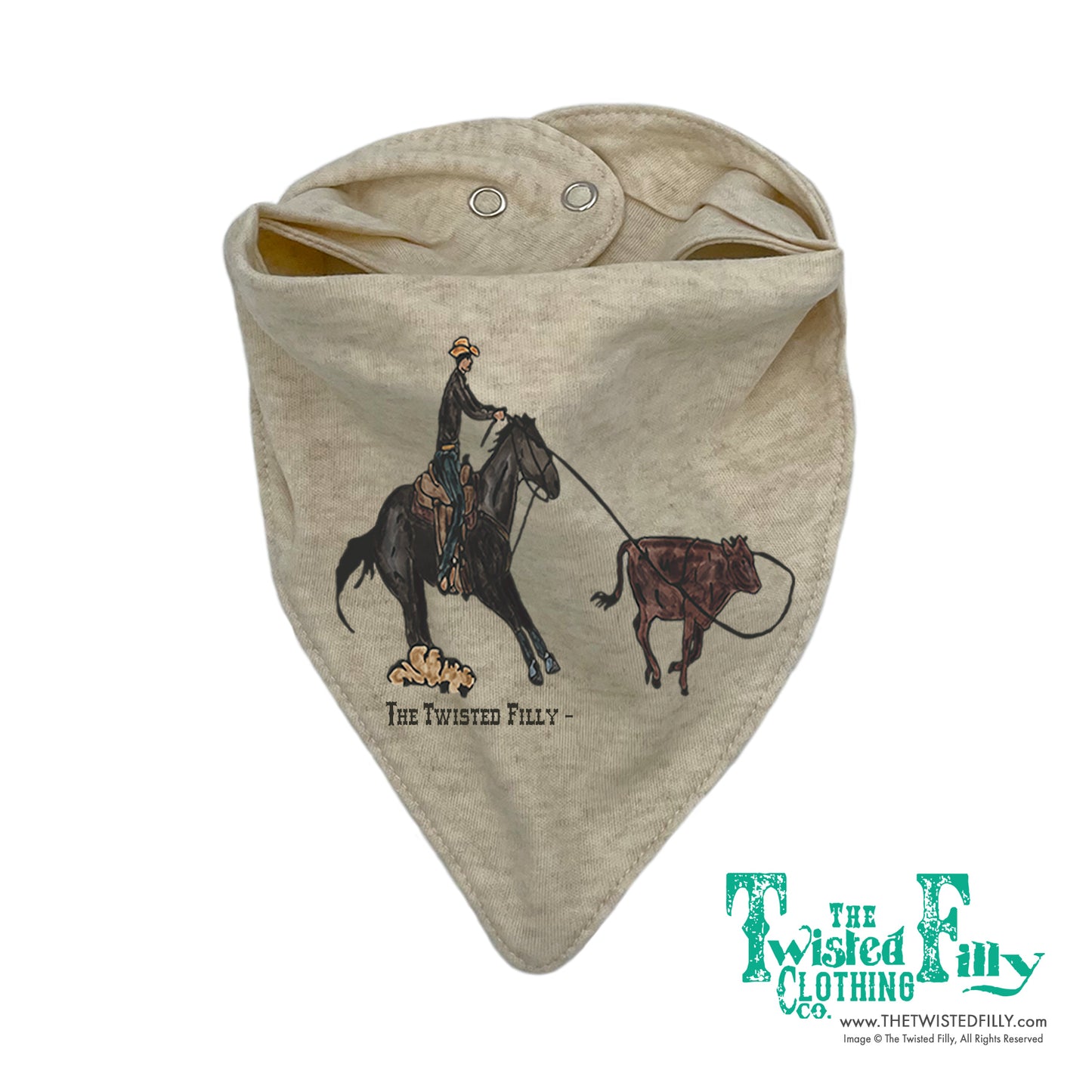 End Of The Line Calf Roper Infant Bandana Bib - Assorted Colors