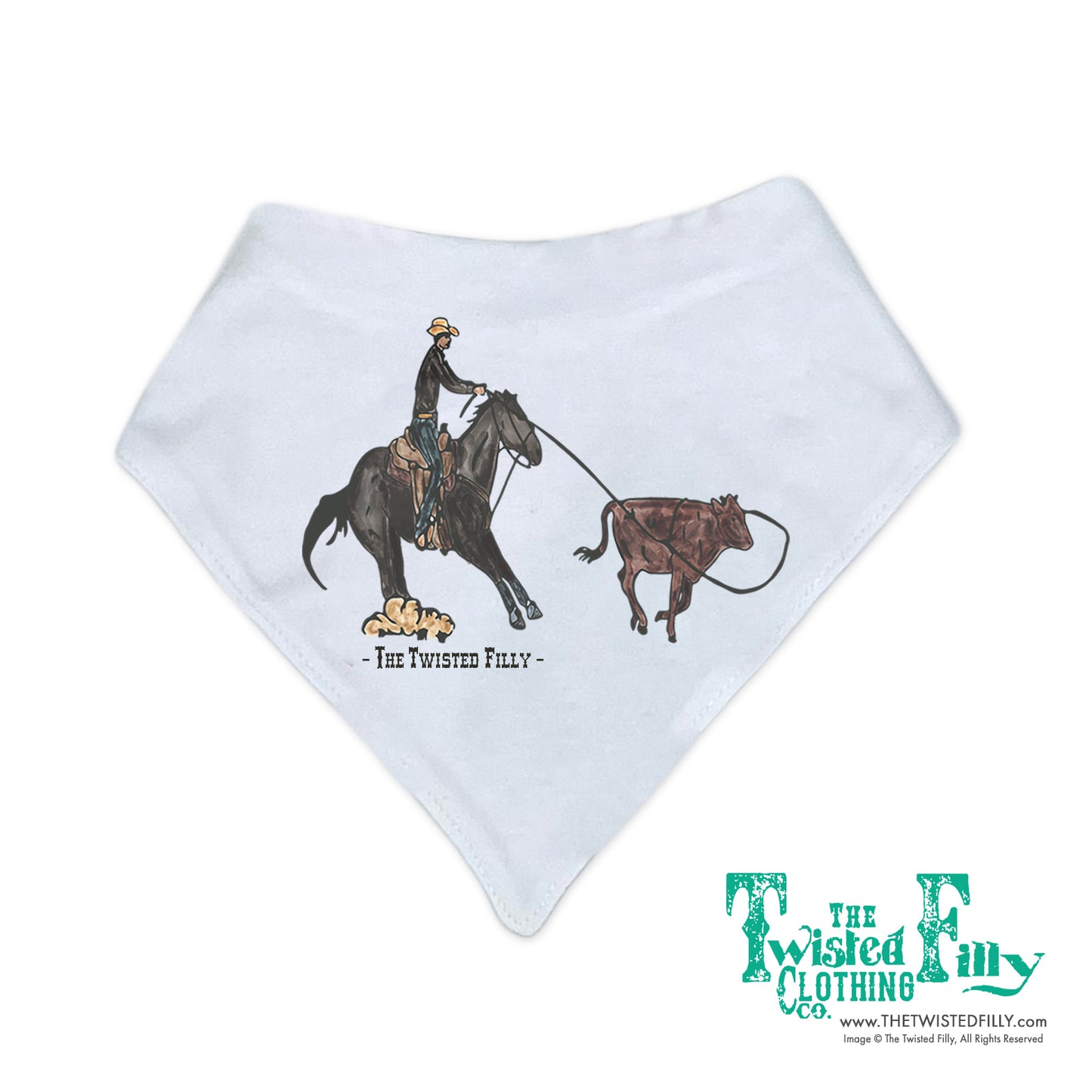 End Of The Line Calf Roper Infant Bandana Bib - Assorted Colors