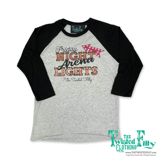 Friday Night Arena Lights Adult 3/4 Sleeve Tee