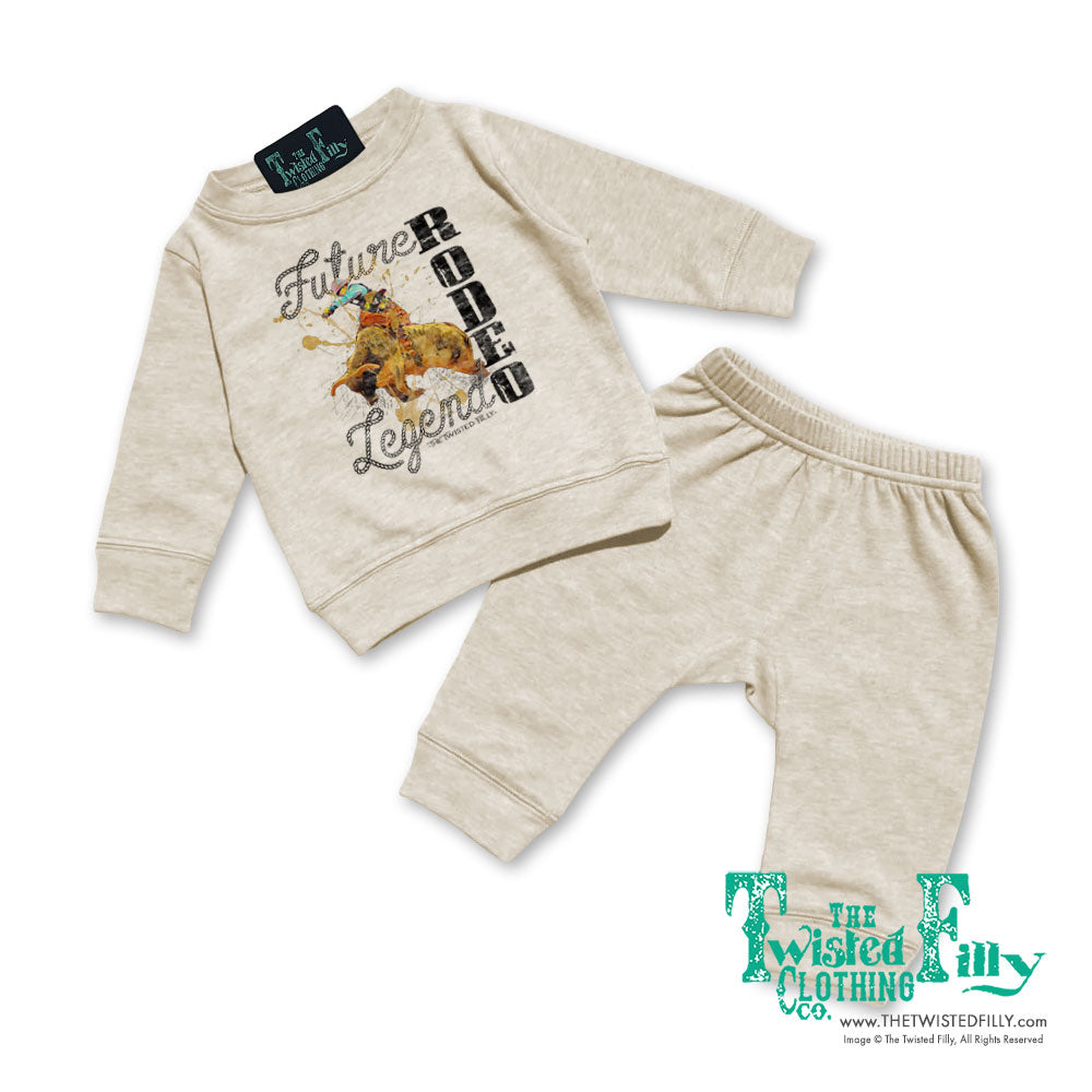 Future Rodeo Legend Bull - Infant Two Piece Outfit  - Oatmeal