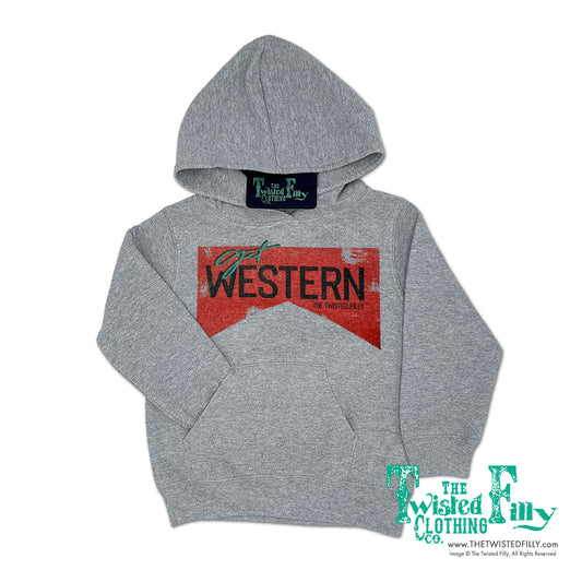 Get Western - Youth Hoodie - Grey