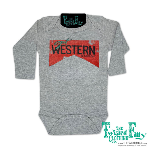 Get Western - L/S Infant One Piece - Gray