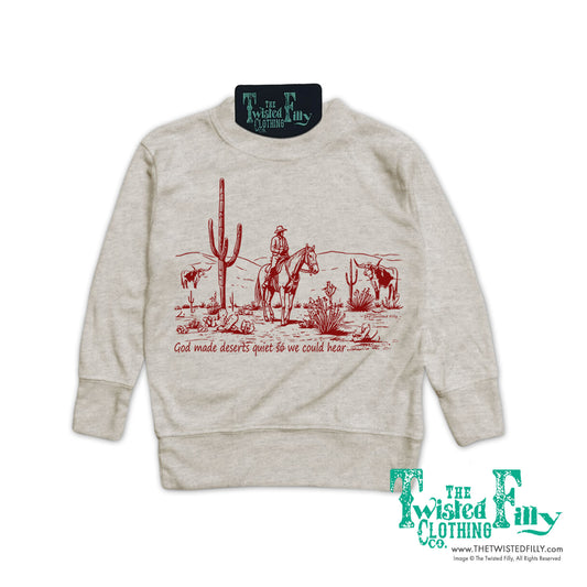 God Made Deserts - Youth Pullover - Oatmeal