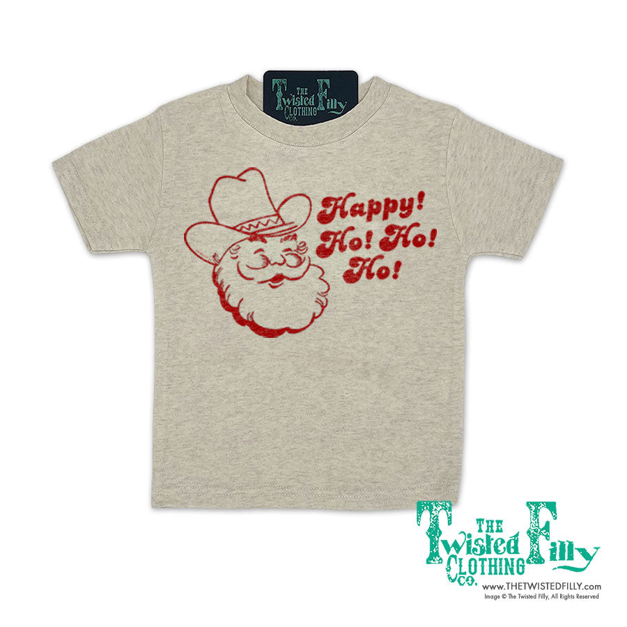 Happy Ho Ho Ho Christmas Cowboy Santa - Infant S/S Tee - Assorted Colors