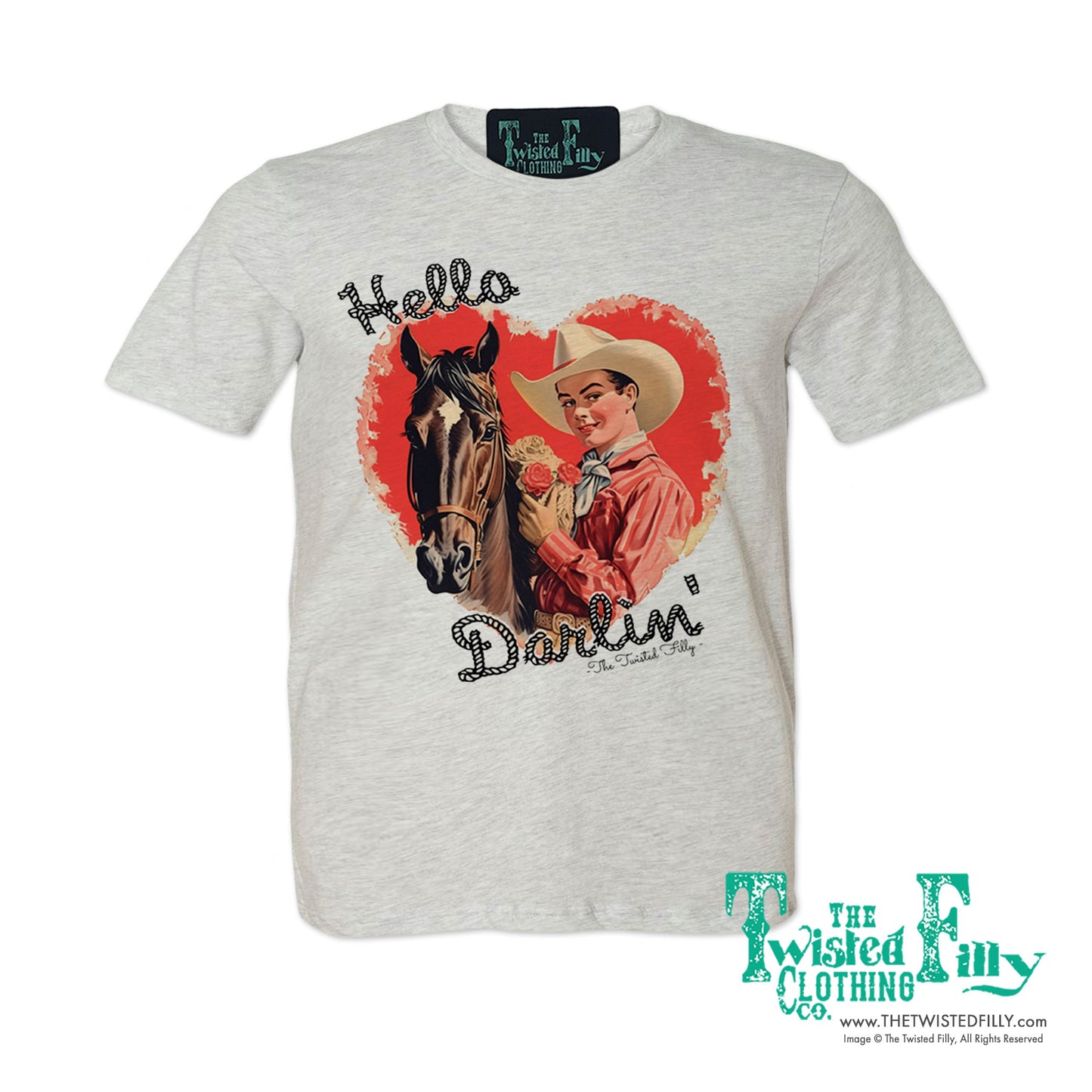 Hello Darlin' - S/S Adult Crew Neck Tee - Assorted Colors