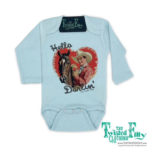 Hello Darlin' - L/S Infant One Piece - Assorted Colors