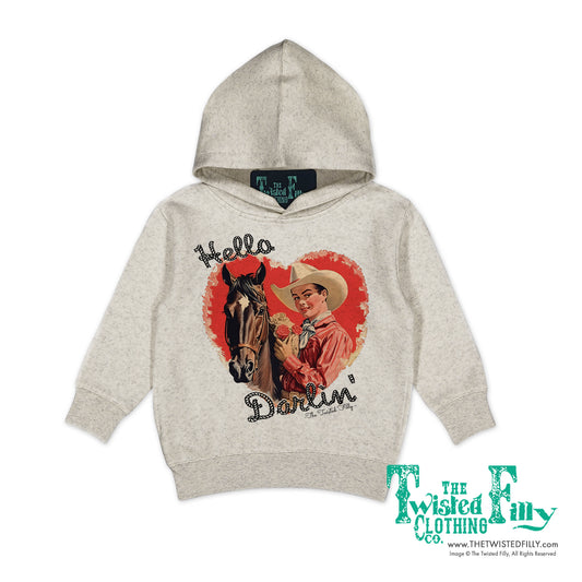 Hello Darlin' - Toddler Hoodie - Oatmeal