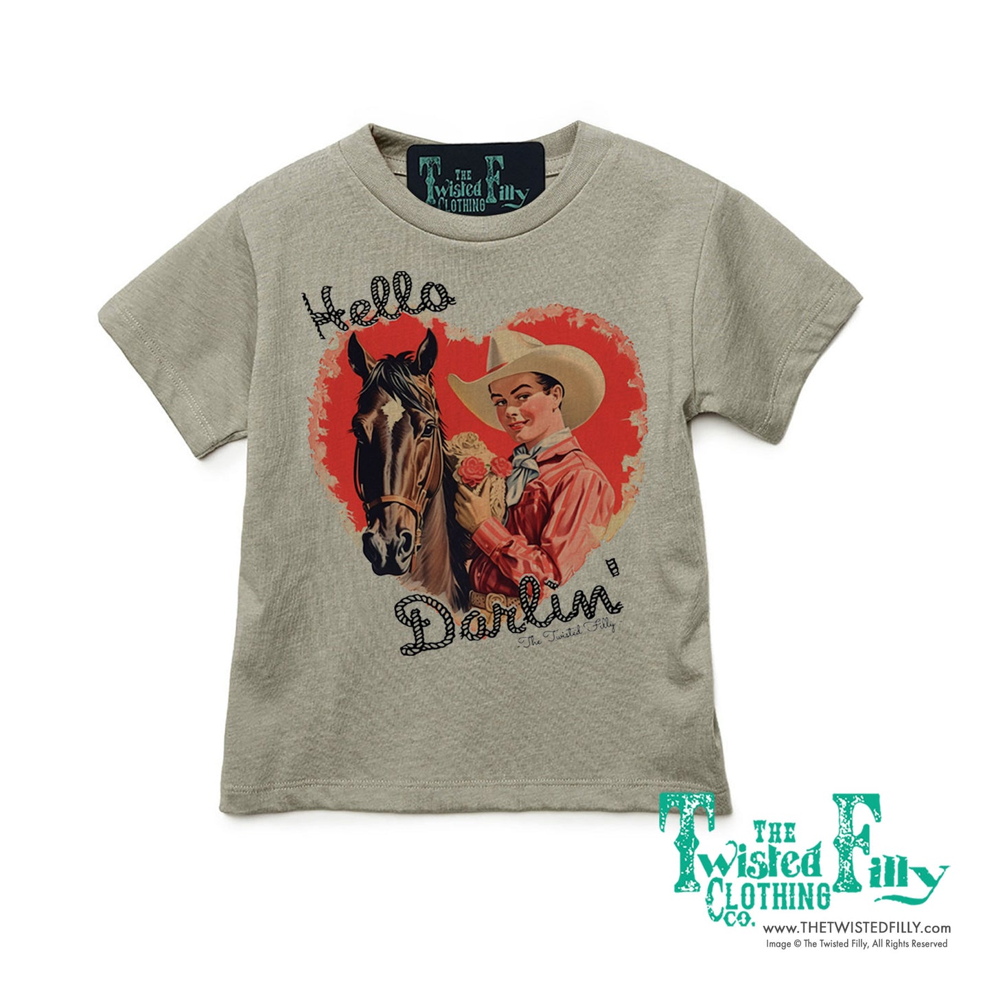 Hello Darlin' - S/S Toddler Tee - Assorted Colors