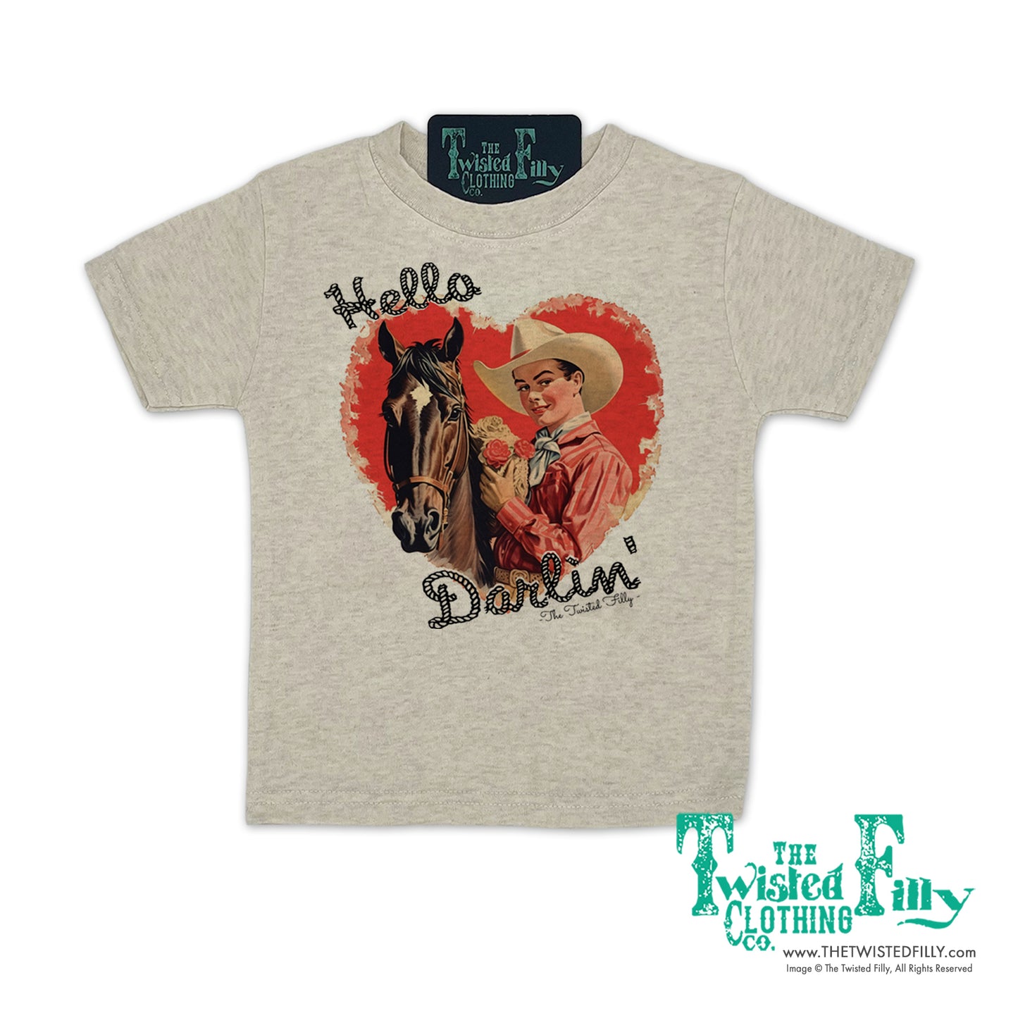 Hello Darlin' - S/S Toddler Tee - Assorted Colors