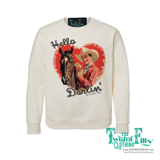 Hello Darlin' - Adult Sweatshirt - Assorted Colors