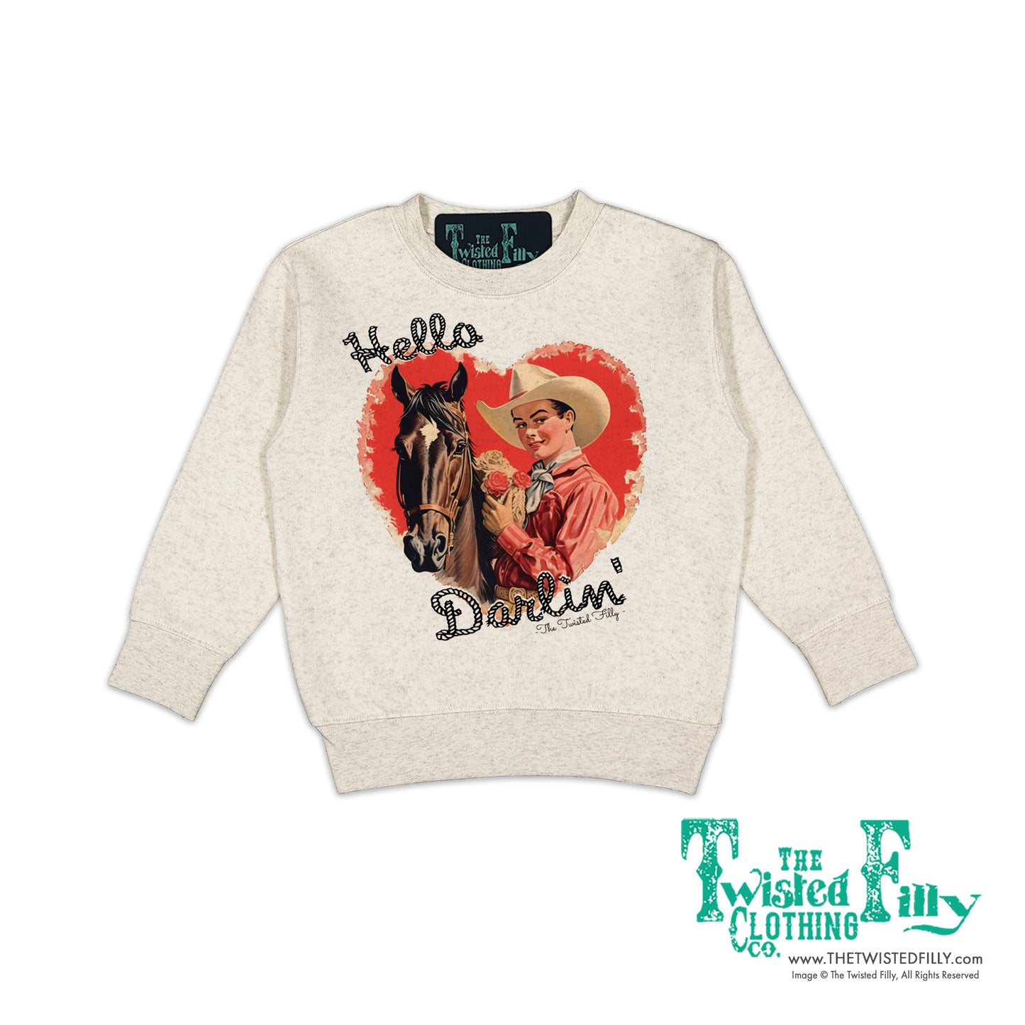 Hello Darlin' - Toddler Sweatshirt - Oatmeal