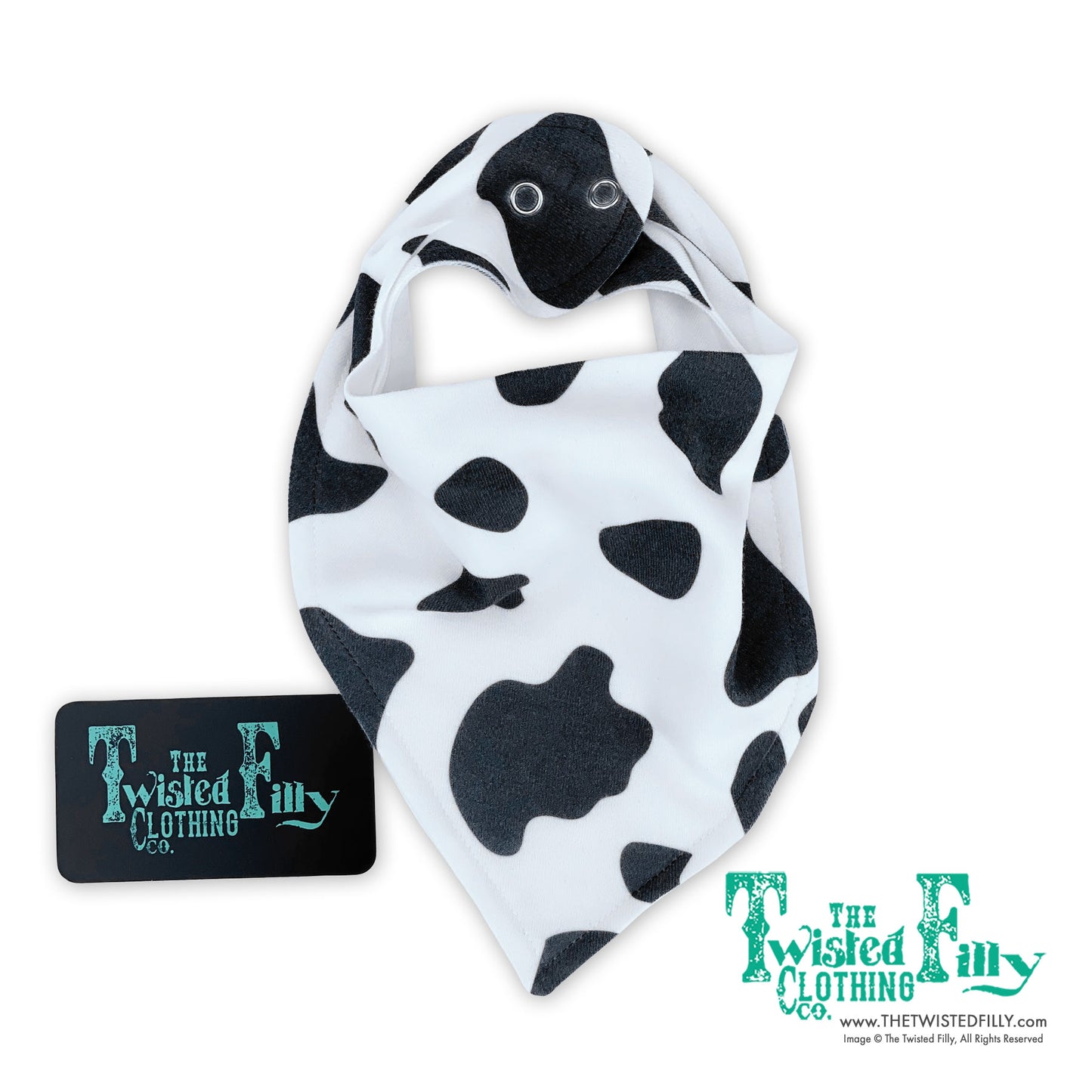 Infant Bib - Dairy Cowhide