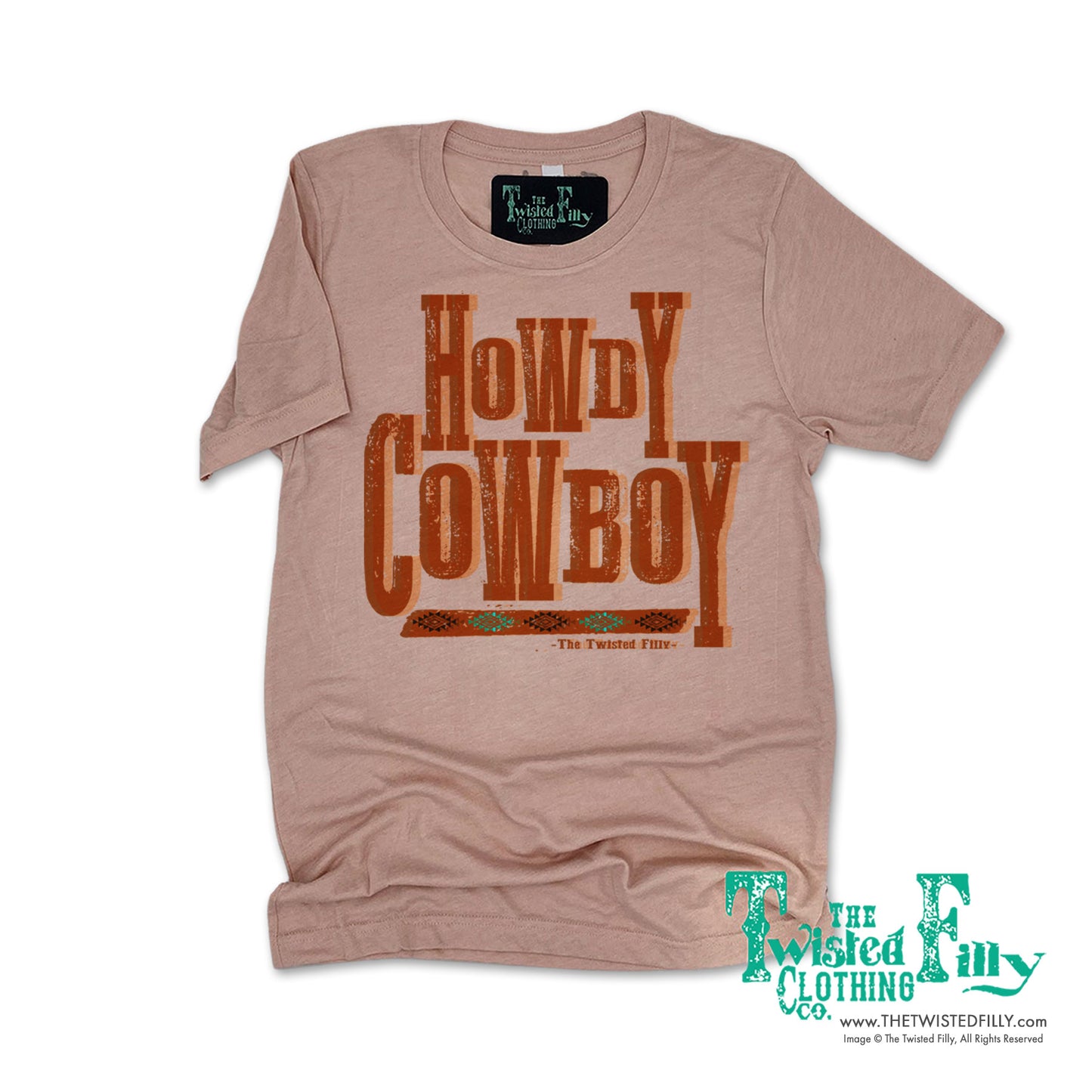 Howdy Cowboy - S/S Adult Crew Neck Ladies Tee - Assorted Colors
