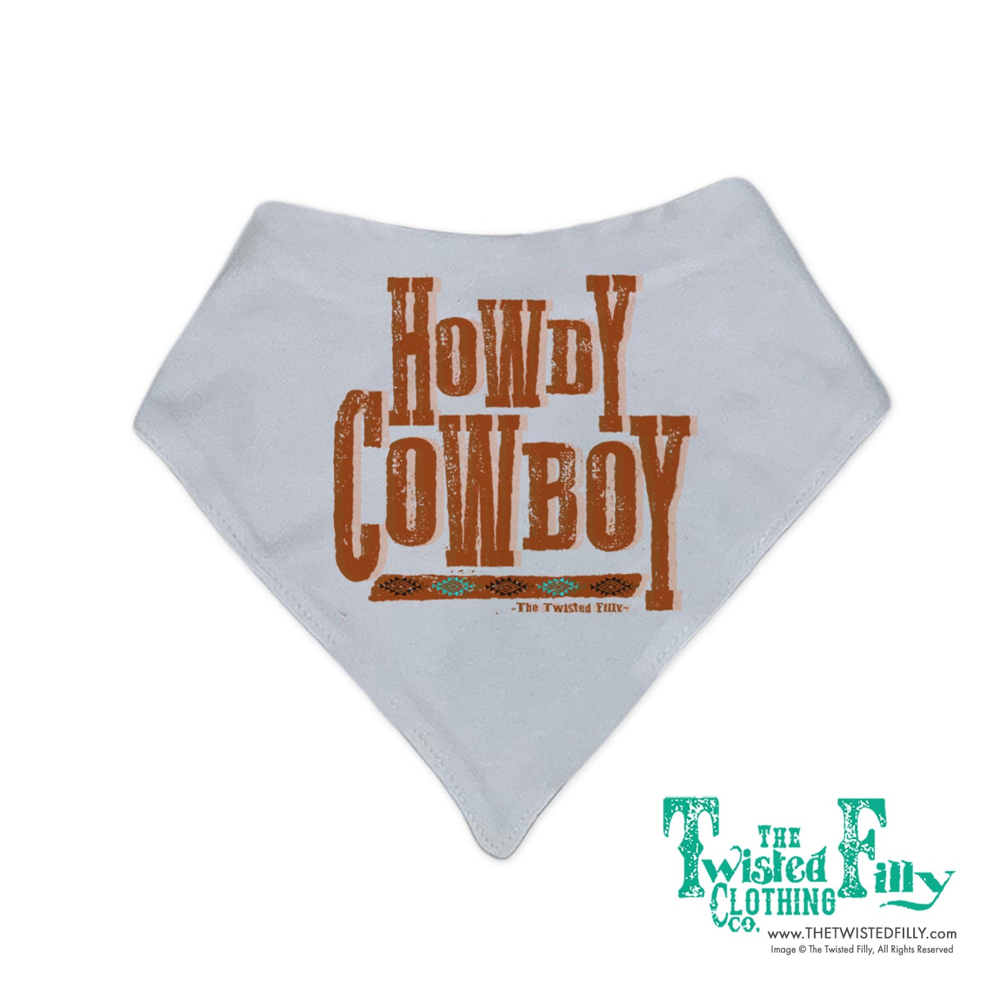 Howdy Cowboy Infant Girls Bandana Bib - Assorted Colors