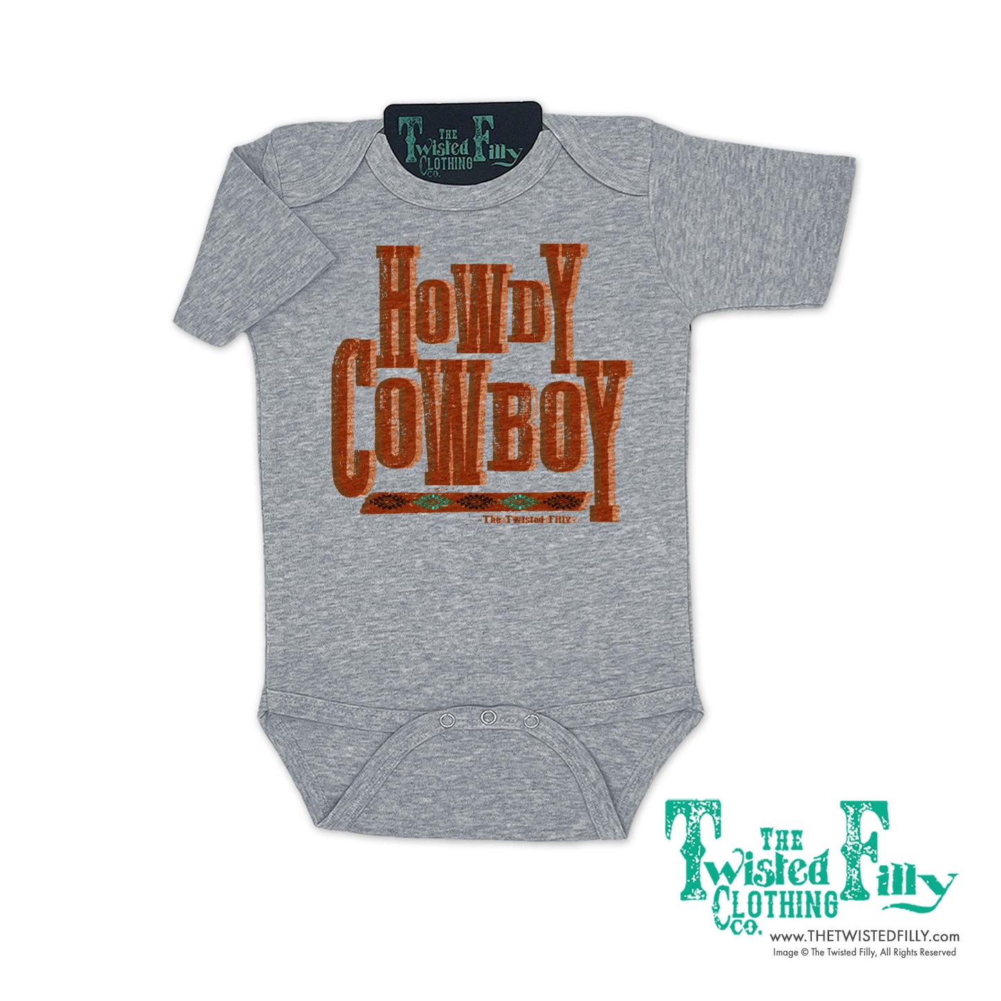 Howdy Cowboy - S/S Infant Girls One Piece - Assorted Colors