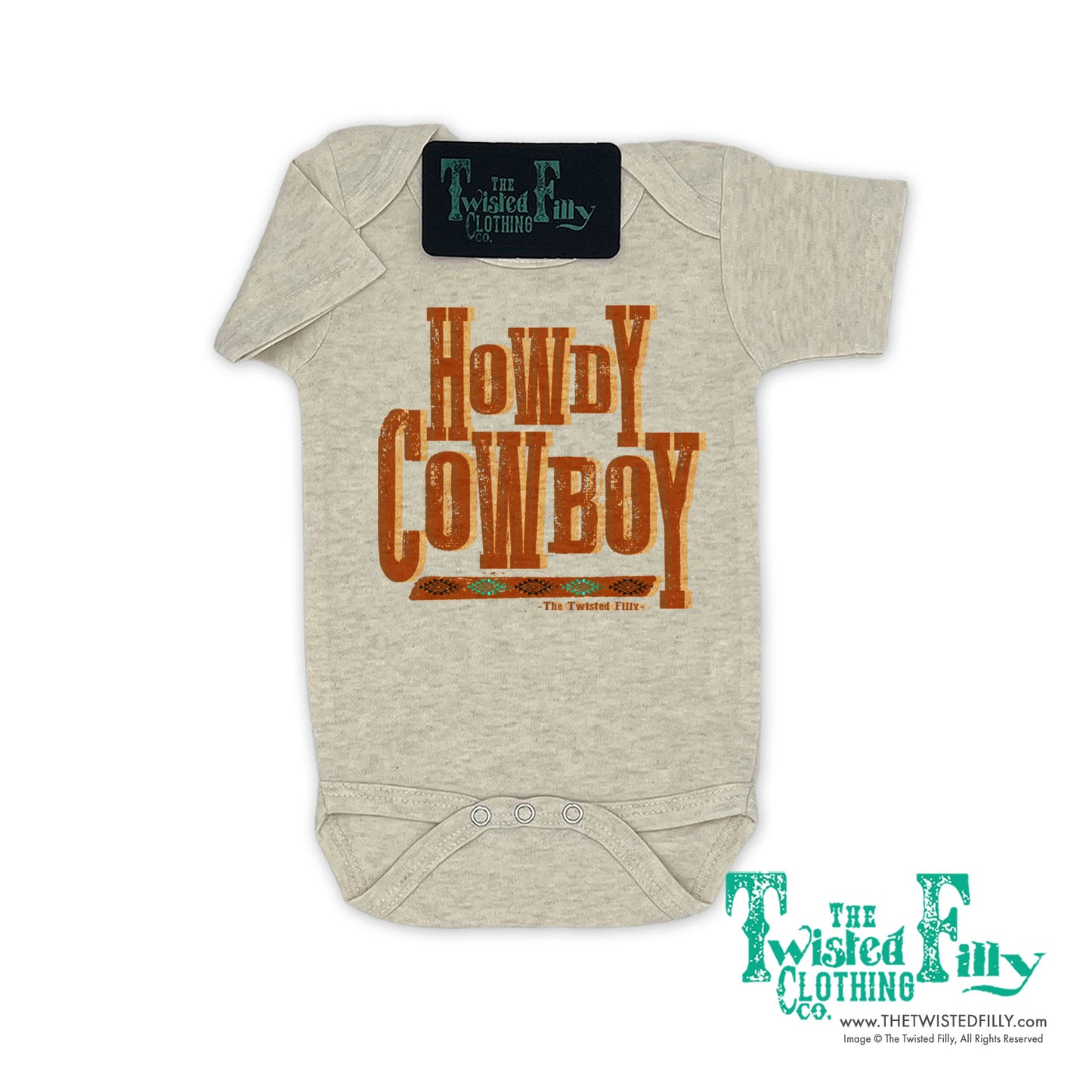 Howdy Cowboy - S/S Infant Girls One Piece - Assorted Colors