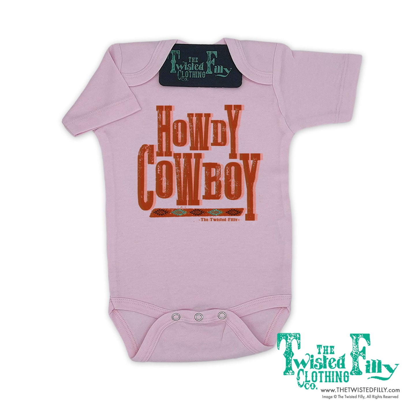 Howdy Cowboy - S/S Infant Girls One Piece - Assorted Colors