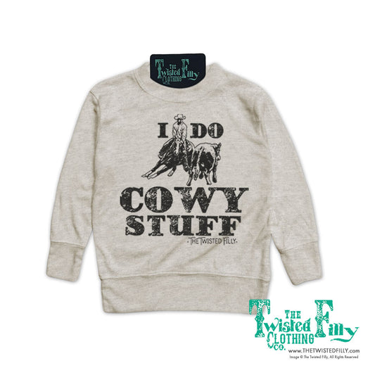 I Do Cowy Stuff - Toddler Pullover - Oatmeal