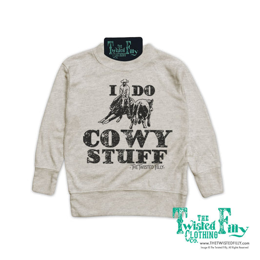 I Do Cowy Stuff - Youth Pullover - Oatmeal