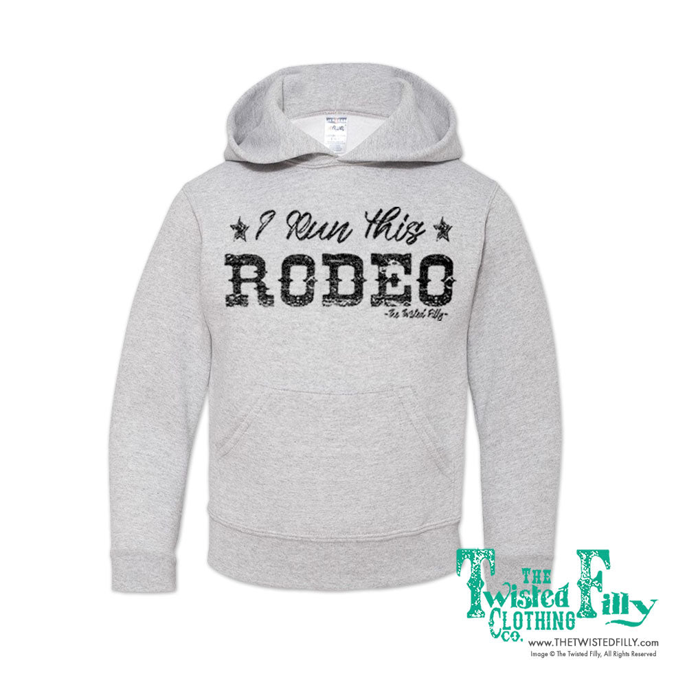 I Run This Rodeo Youth Hoodie Ash Gray