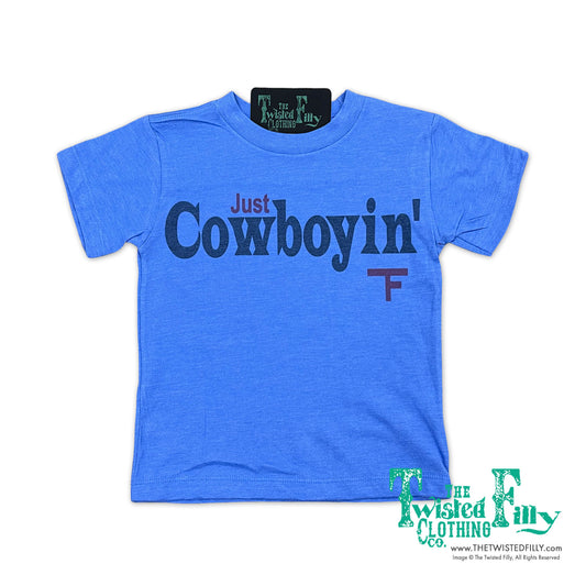 Just Cowboyin' - S/S Toddler Tee - Blue
