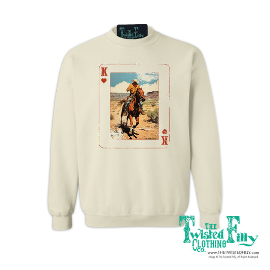 King Of Hearts - Adult Mens Sweatshirt - Assorted Colors