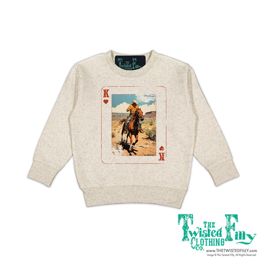 King Of Hearts - Toddler Sweatshirt - Oatmeal