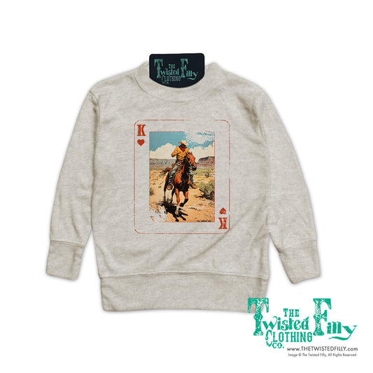 King Of Hearts - Boys Toddler Pullover - Oatmeal