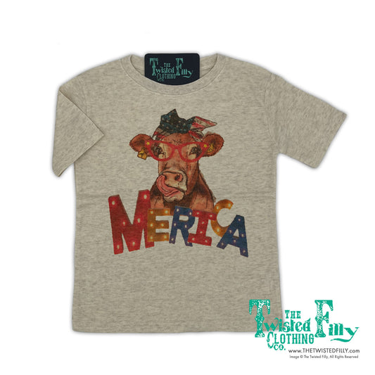 Merica Cow - S/S Toddler Tee - Oatmeal
