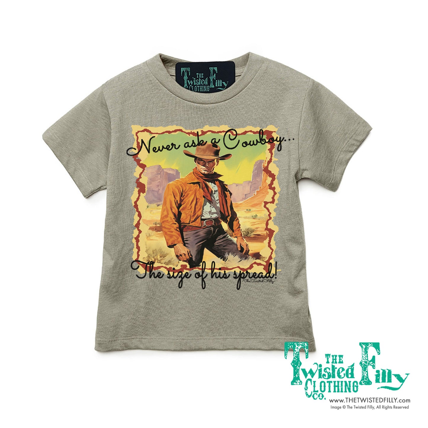 Never Ask A Cowboy - S/S Girls Youth Tee - Assorted Colors