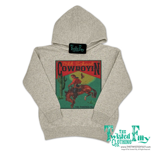 Old School Cowboyin' - Toddler Hoodie - Oatmeal or Gray