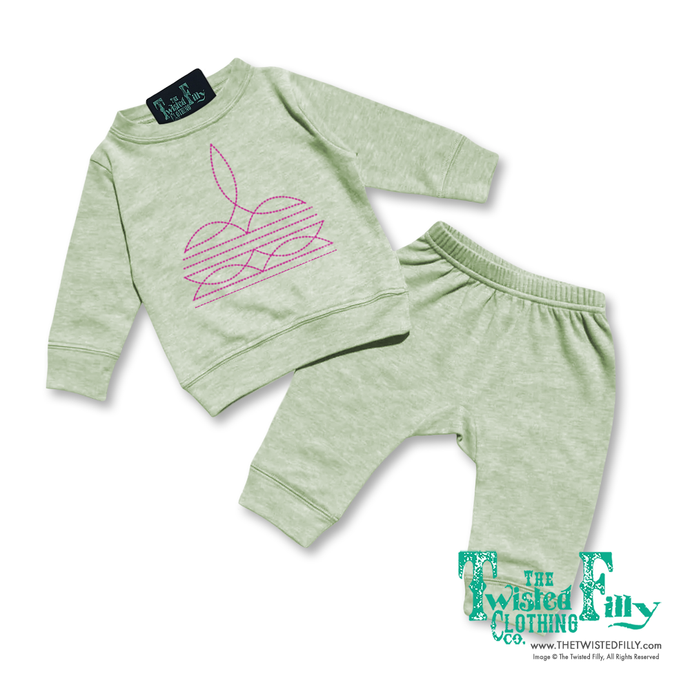 Boot Stitch - Infant Two Piece Outfit  - Assorted Colors