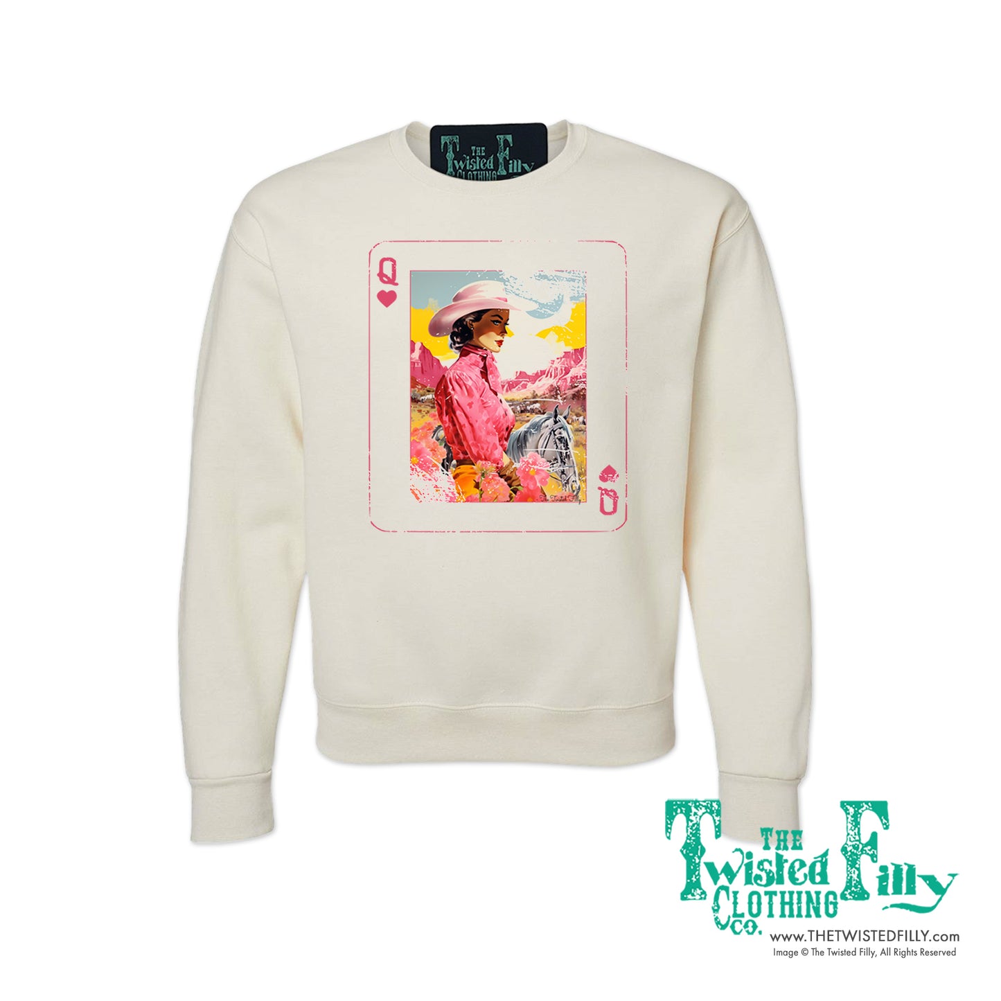 Queen Of Hearts - Adult Womens Sweatshirt - Assorted Colors