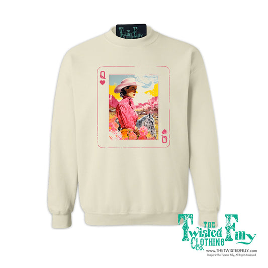 Queen Of Hearts - Adult Womens Sweatshirt - Assorted Colors