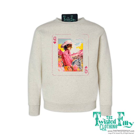 Queen Of Hearts - Youth Girls Sweatshirt - Assorted Colors
