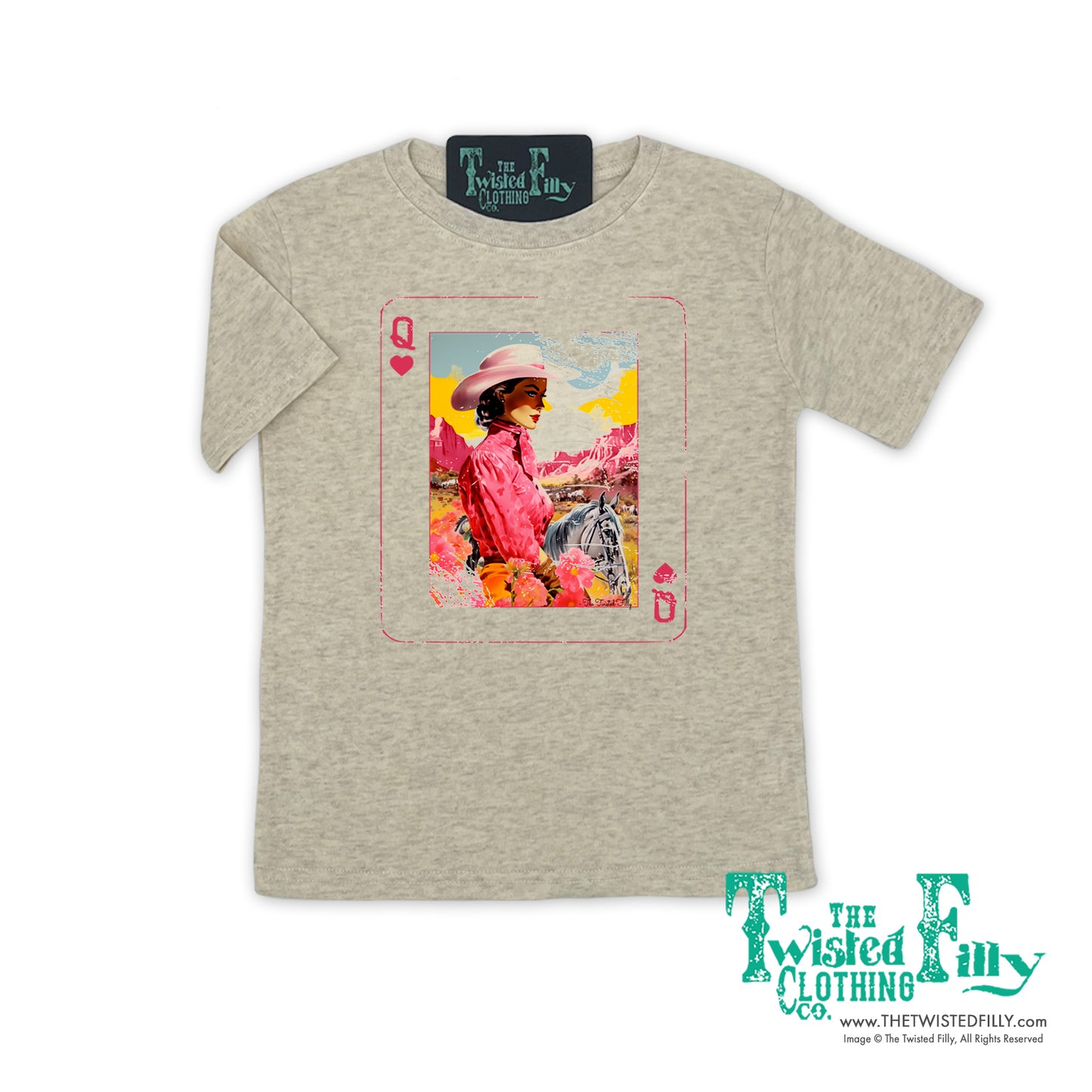 Queen Of Hearts - S/S Girls Youth Tee - Assorted Colors
