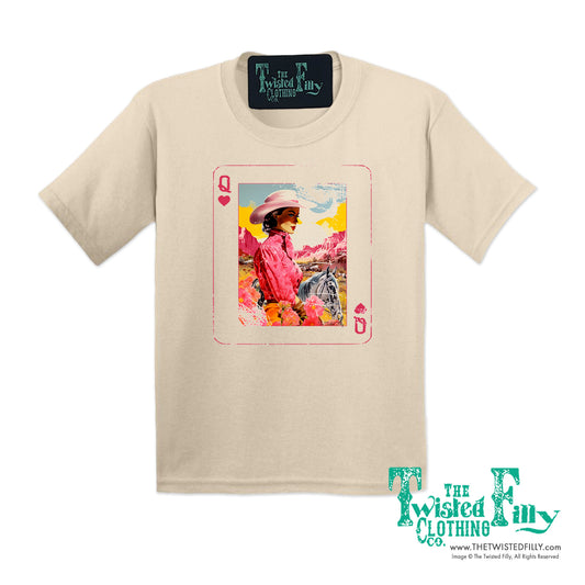 Queen Of Hearts - S/S Girls Youth Tee - Assorted Colors
