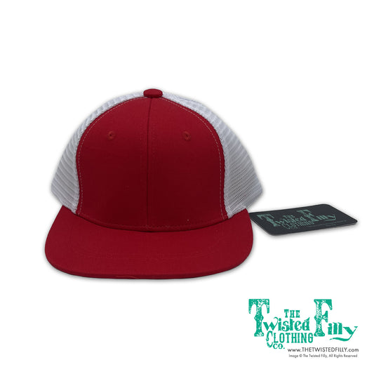 Blank Hat - Infant / Toddler Trucker Hat - Red / White