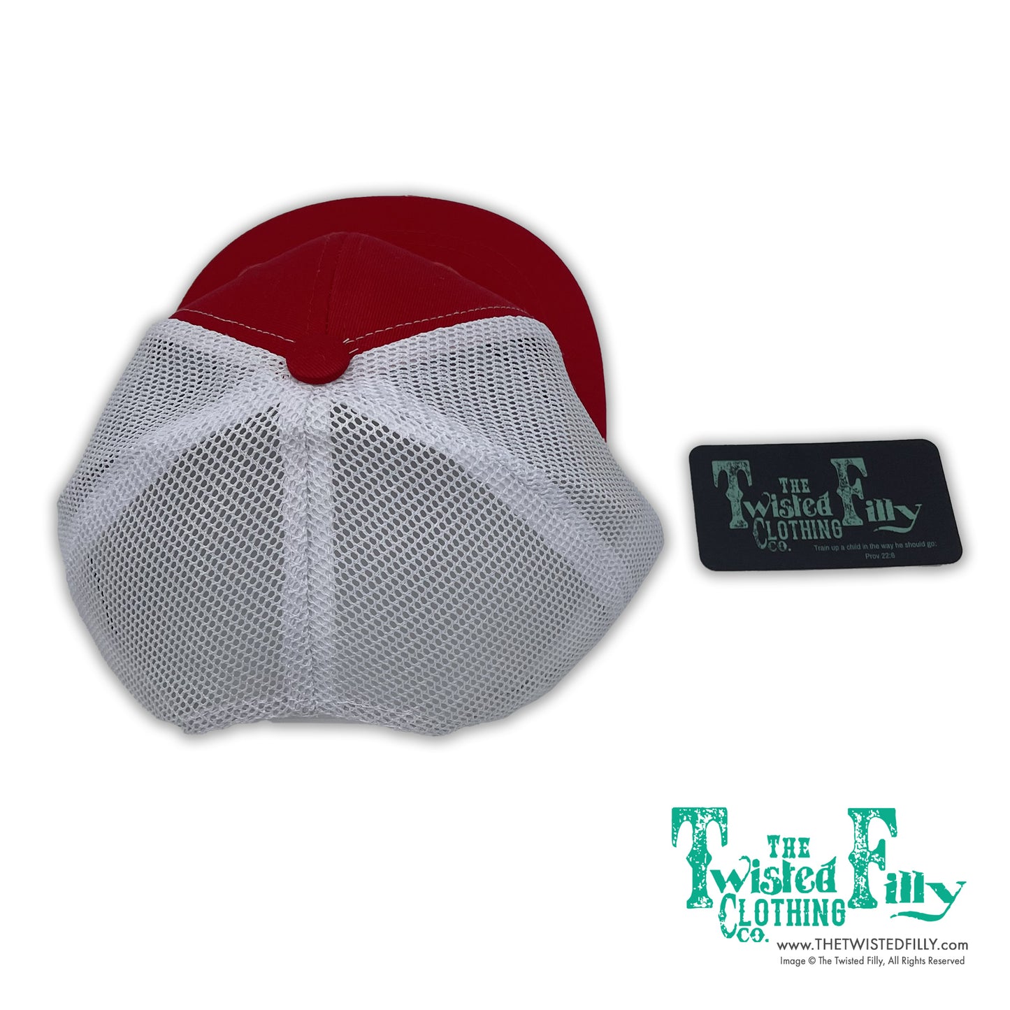 Blank Hat - Infant / Toddler Trucker Hat - Red / White