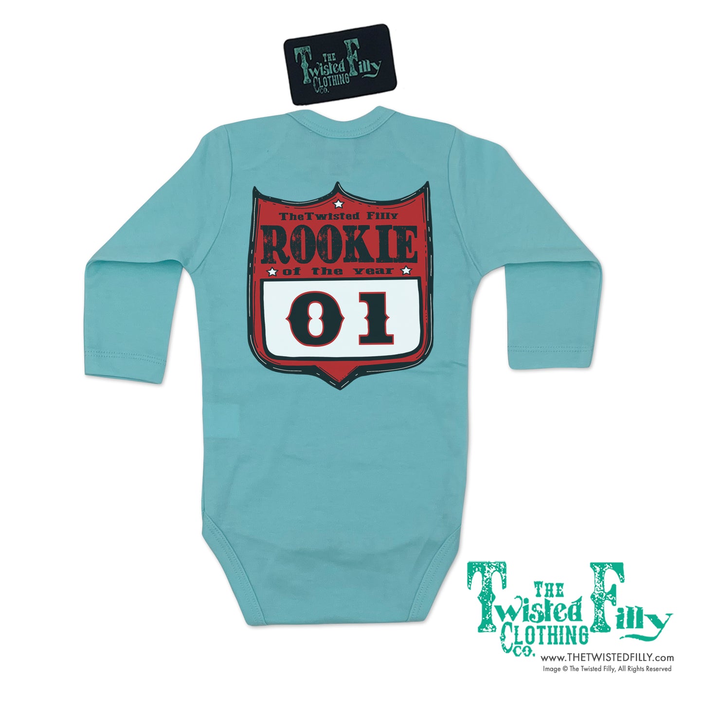 Rookie Of The Year Rodeo Back Number - L/S Infant One Piece - Assorted Colors